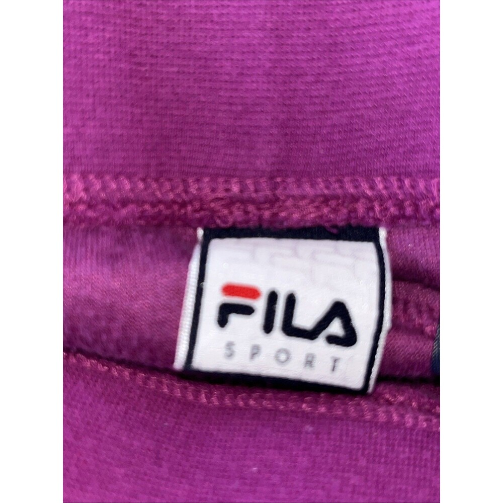 Fila Sport Women’s Purple Velour Track Pants Size L Y2K Retro - Picture 8 of 10